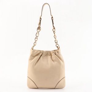 Prada Vitello Daino Beige Leather Shoulder Bag